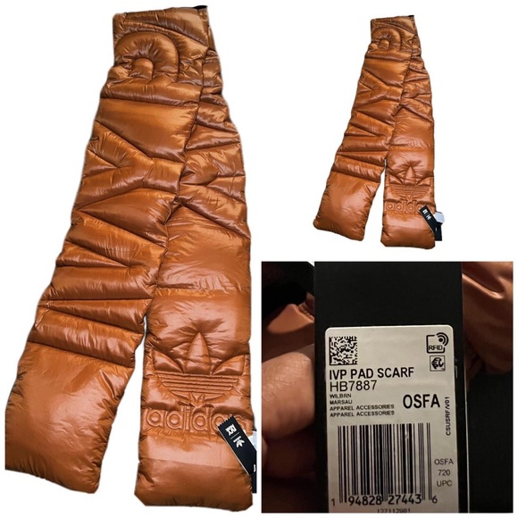 *NWT Rare adidas Ivy Park Padded Ski Scarf and Gloves in Wild Brown - Picture 7 of 15